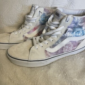 VANS Filmore Hi-Top Suede/Canvas Tie-Dye Pastel Purple/Blue Sneakers Size 10m/41